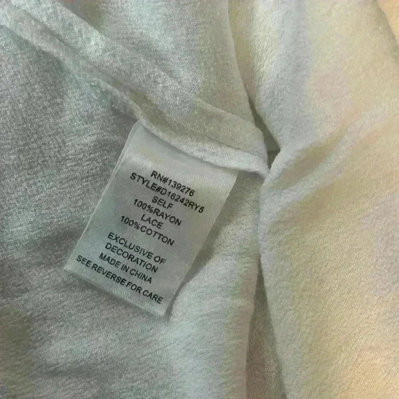 Anthropologie Daniel Rainne White Crochet Tunic Peasant Boho Top Size Large - Picture 4 of 6